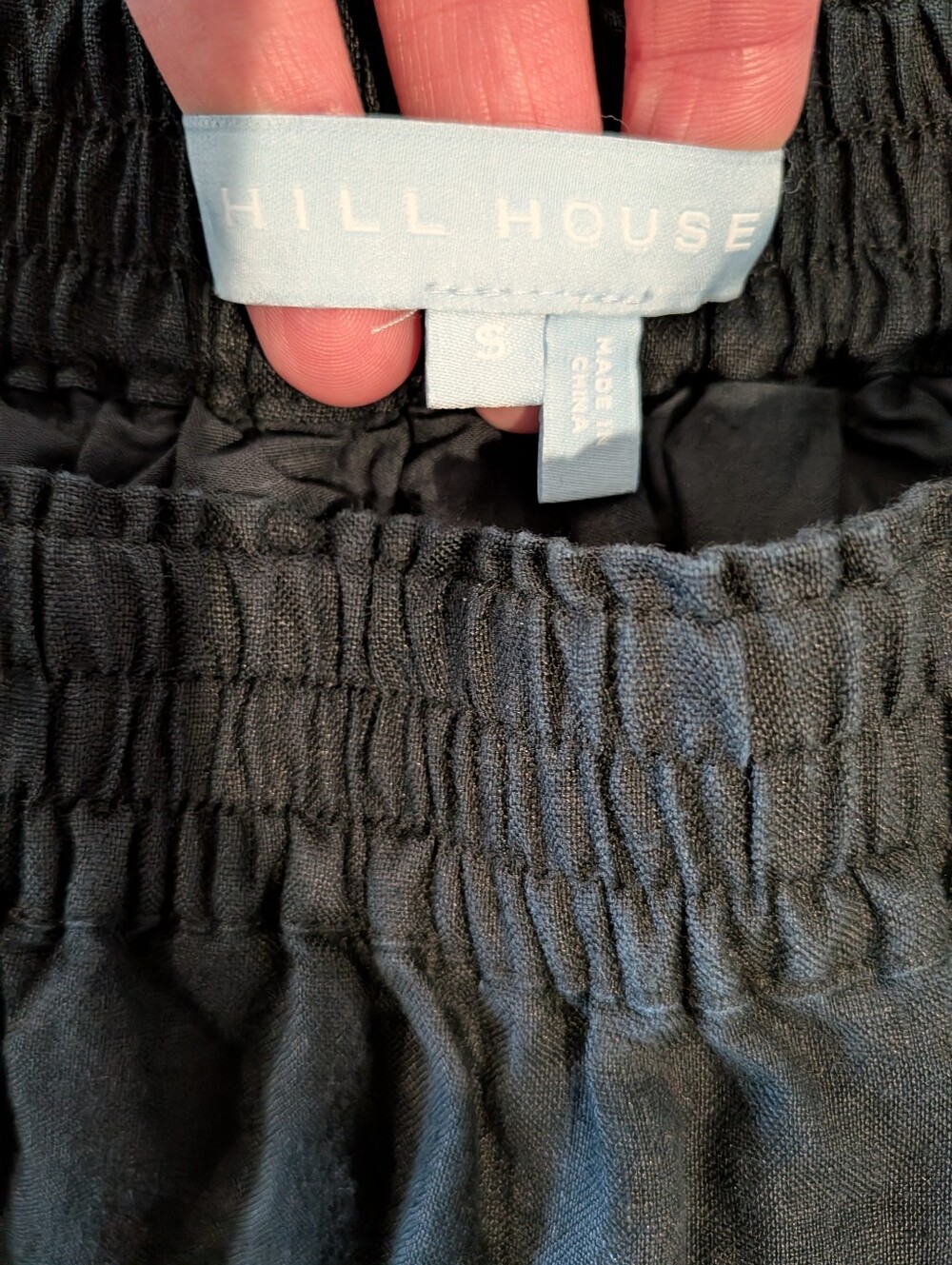 Hill House Paz Mini Skirt Black Linen Ruffle Coquette Girl Goth Romantic Size S - Picture 10 of 11